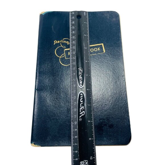 Sterling  Record Book No. 39 - Vintage Lined Pages Midnight Blue Gold Writing - Picture 4 of 5